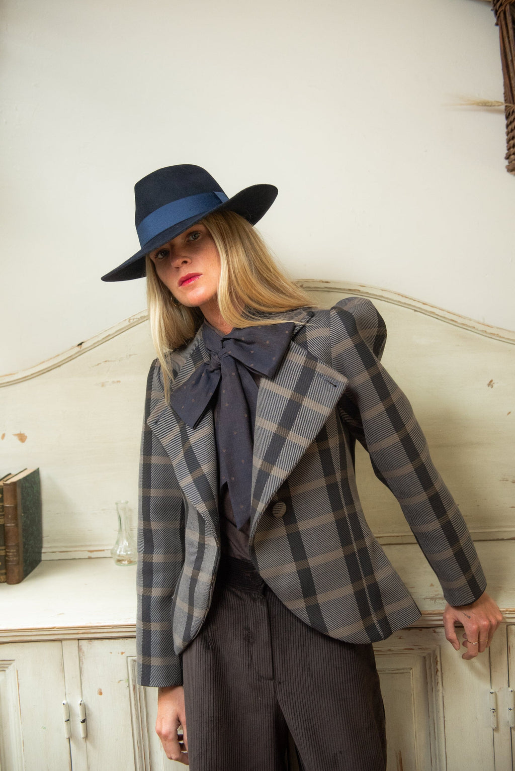 Chaqueta Nordheim Cuadros Azul y Gris