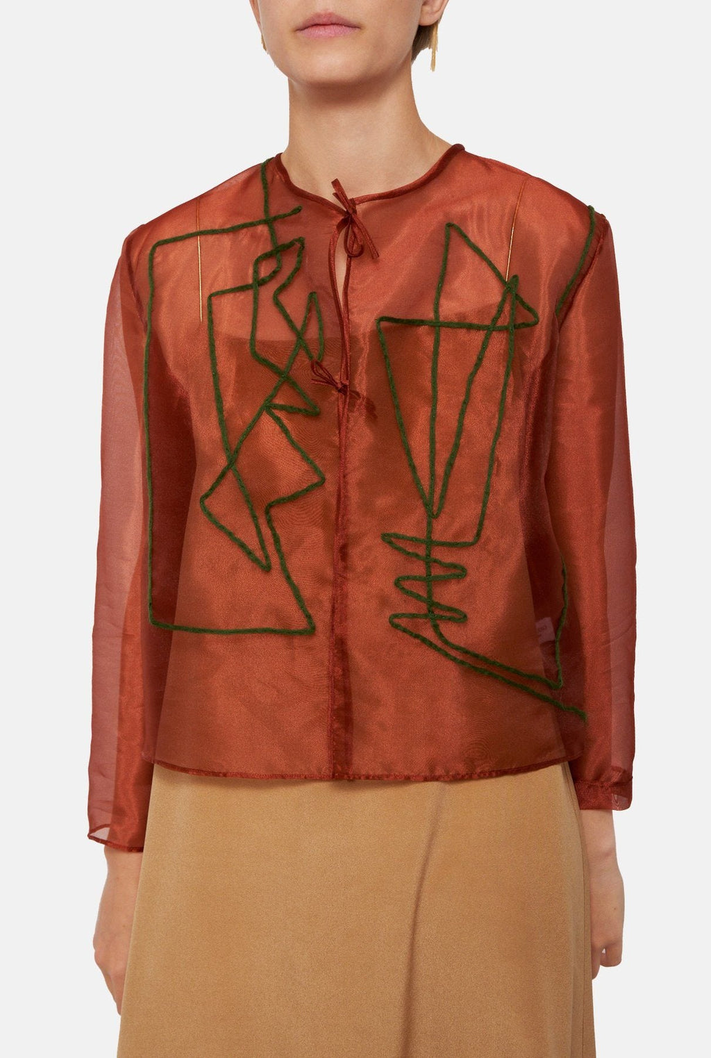 Chaqueta Organza Bordada