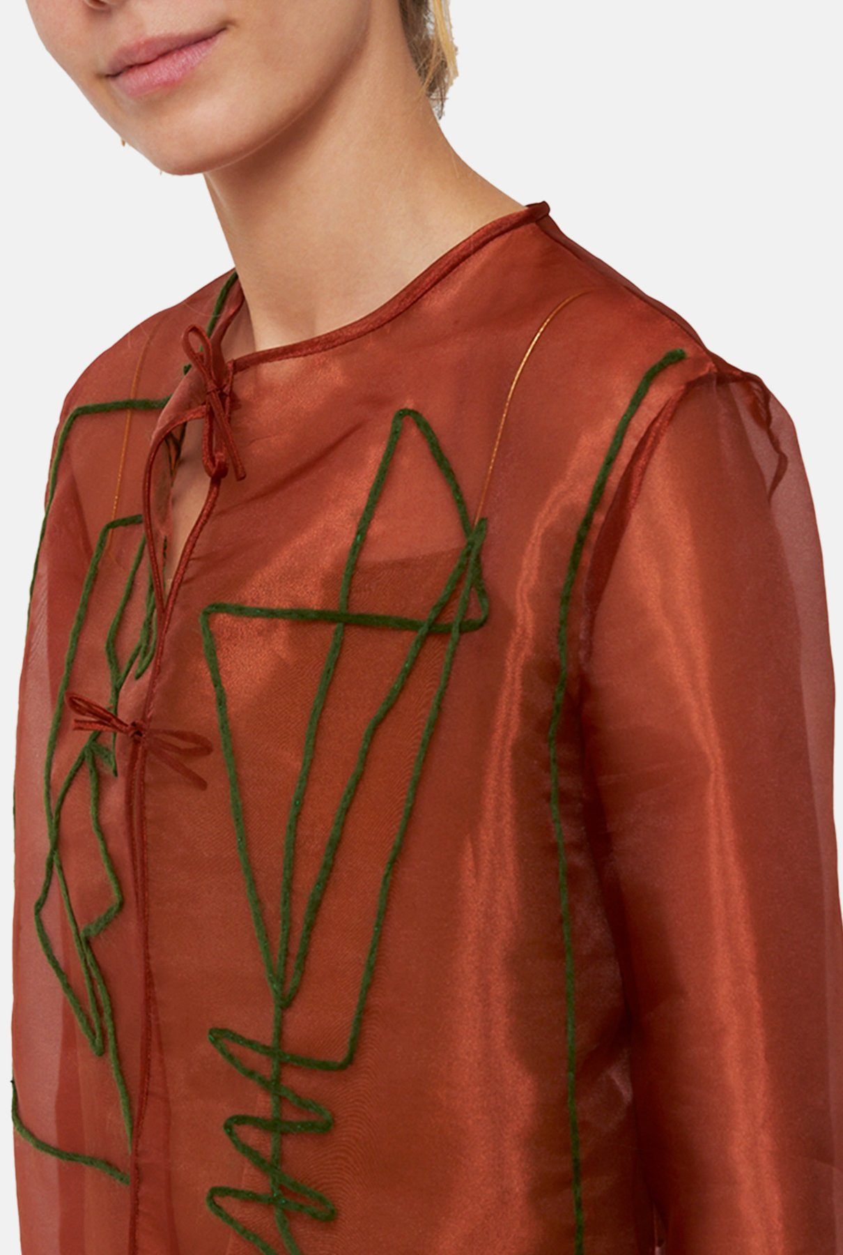Chaqueta Organza Bordada