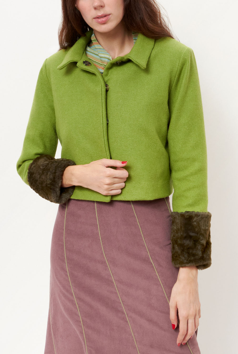 Chaqueta puño piel