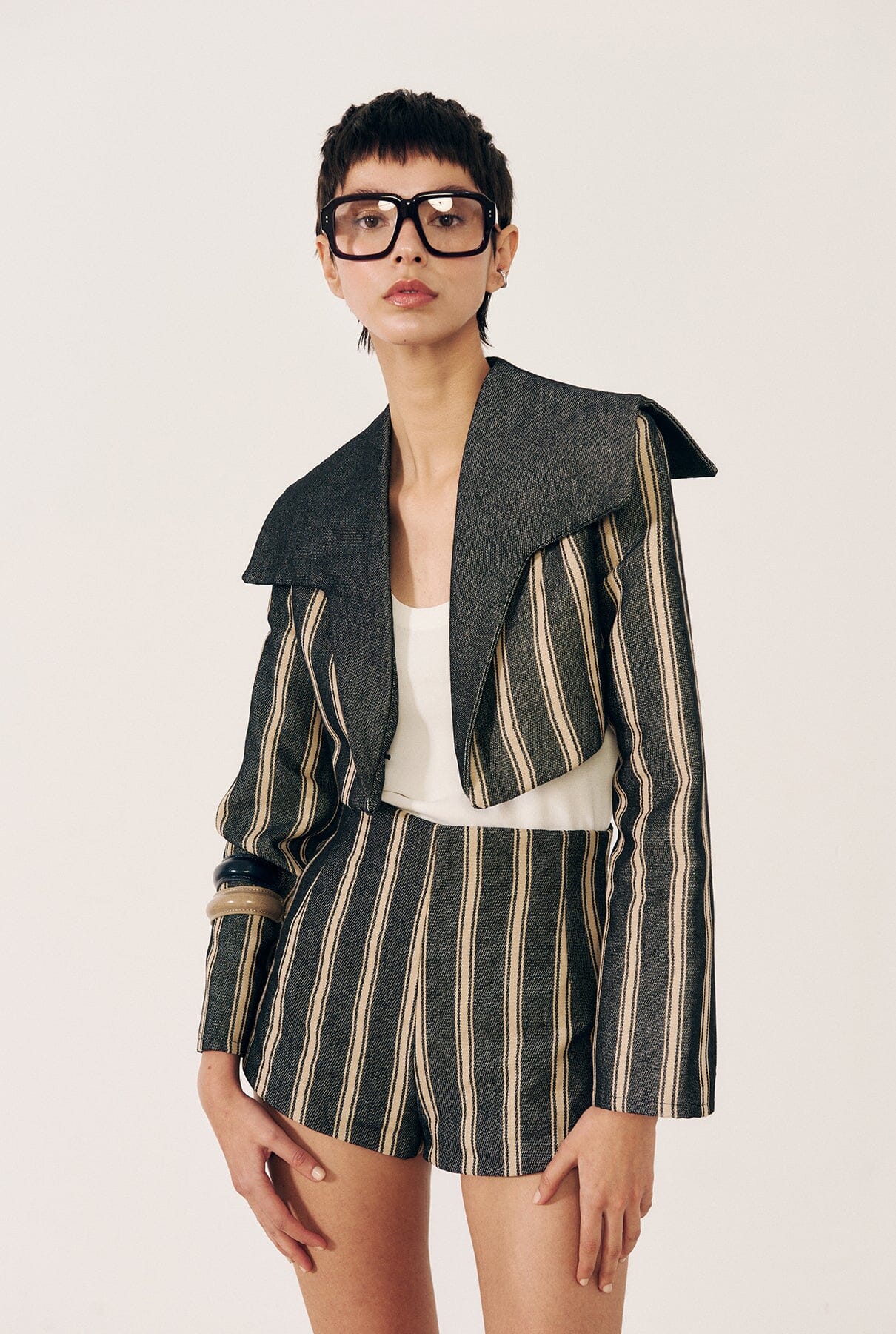 Chaqueta torera rayas