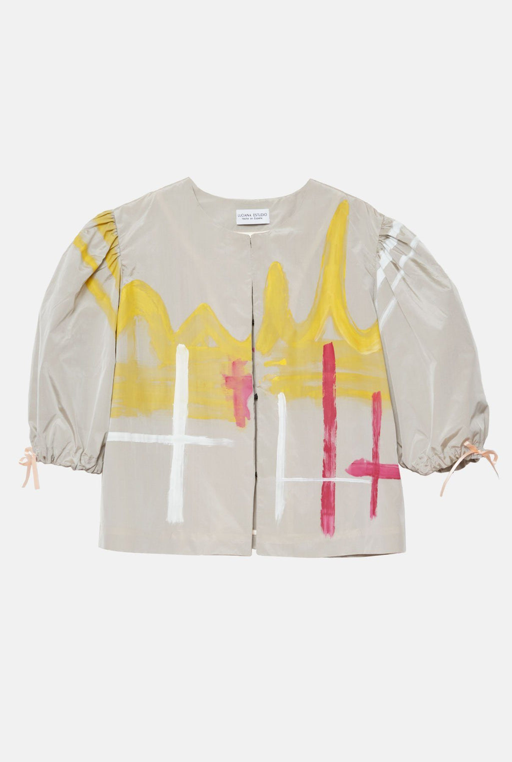 Chaqueta Trazos Pintados Gris