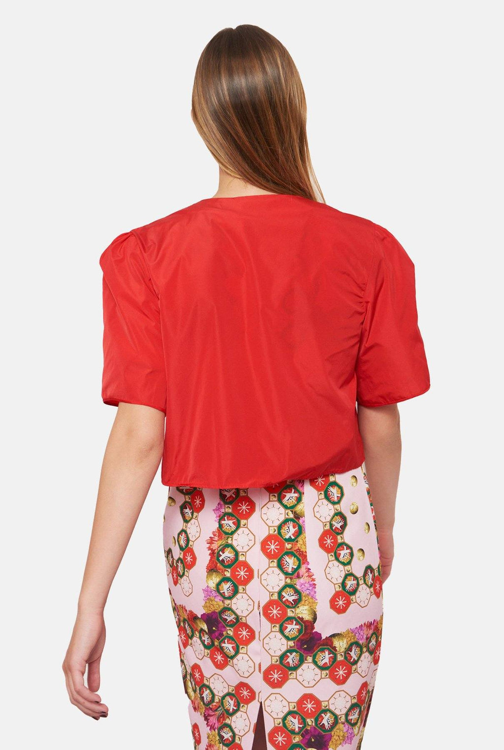 Chaqueta Trazos Pintados Roja
