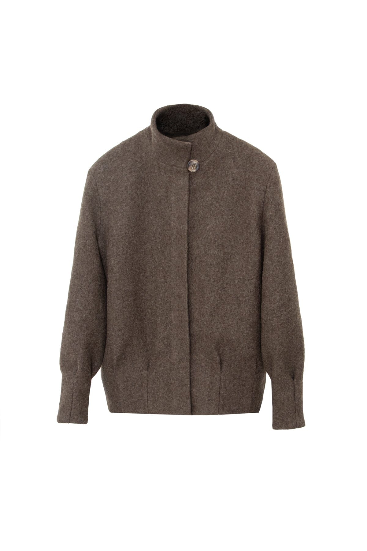 Chaquetón Eva lana cocida verde