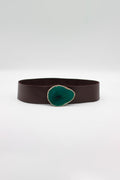 Cinturón Maxi Marrón - Ágata Verde