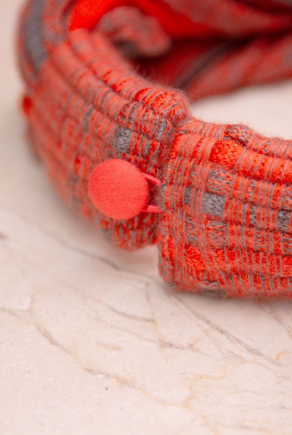 COLLAR CASHMERE/ SEDA NARANJA/ MARRÓN GRIS