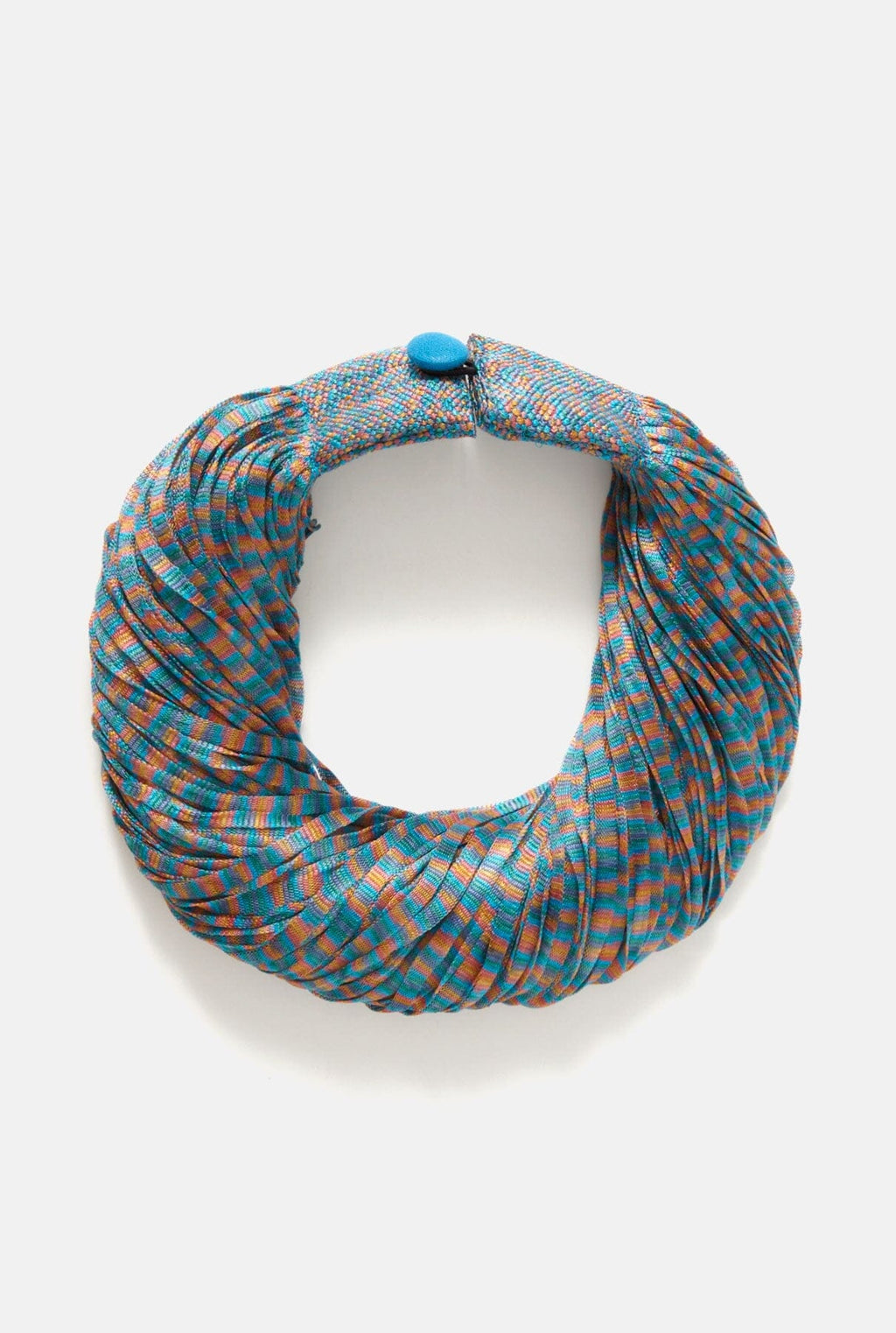 Collar Seda Azul Jaspeado