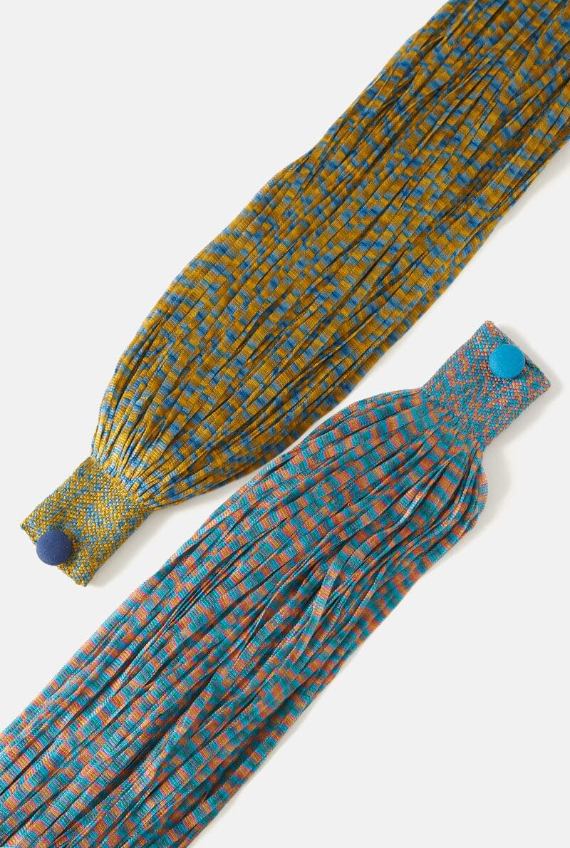Collar Seda Azul Jaspeado