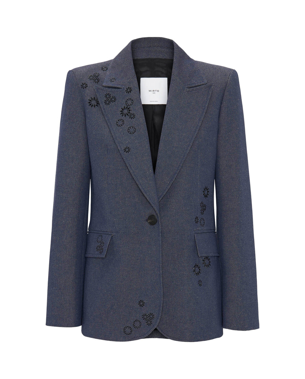 Blazer denim con aplicaciones
