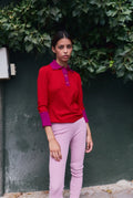 Emily Cashmere blend Polo Red
