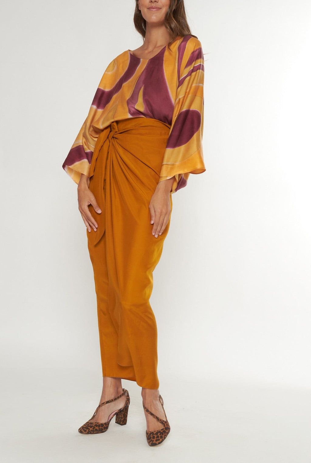 Falda Eva Long - naranja