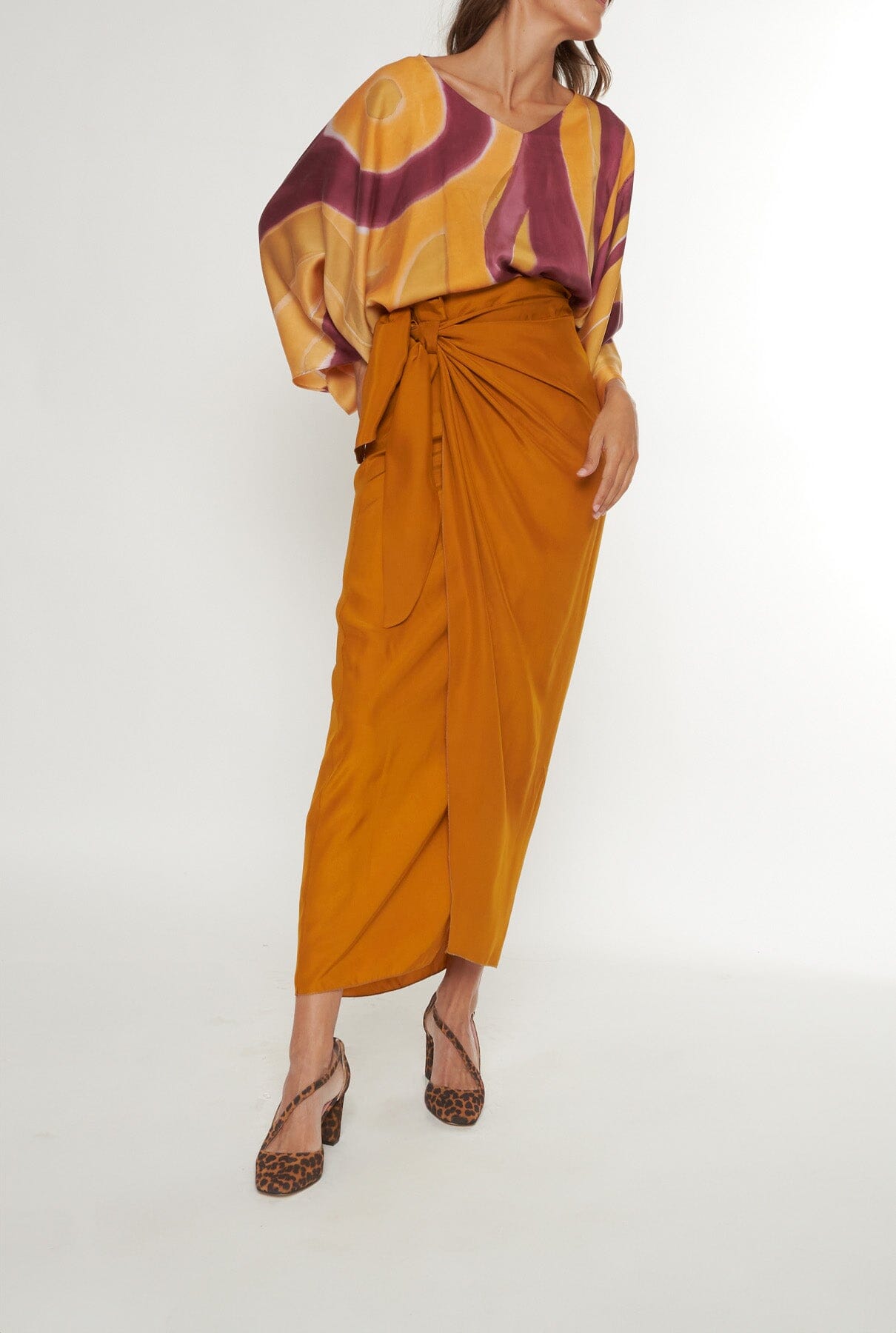 Falda Eva Long - naranja