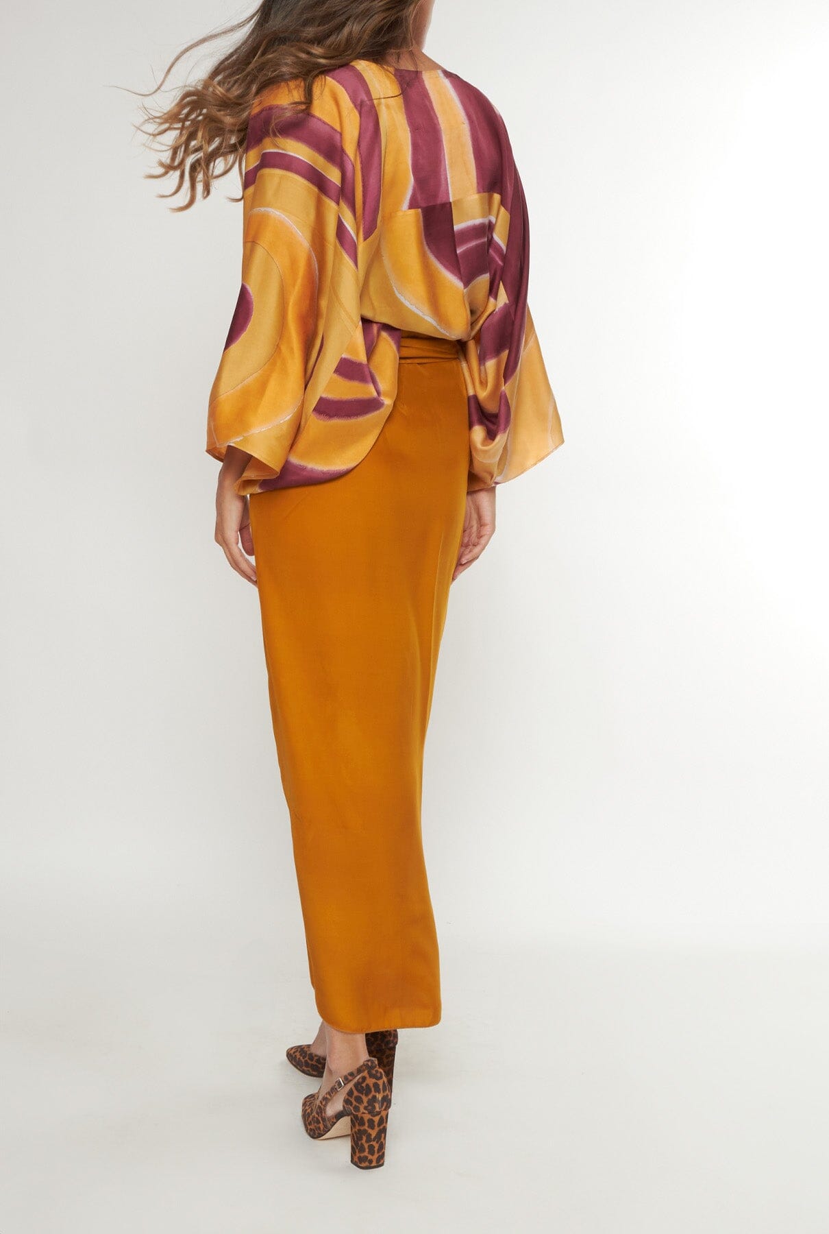 Falda Eva Long - naranja