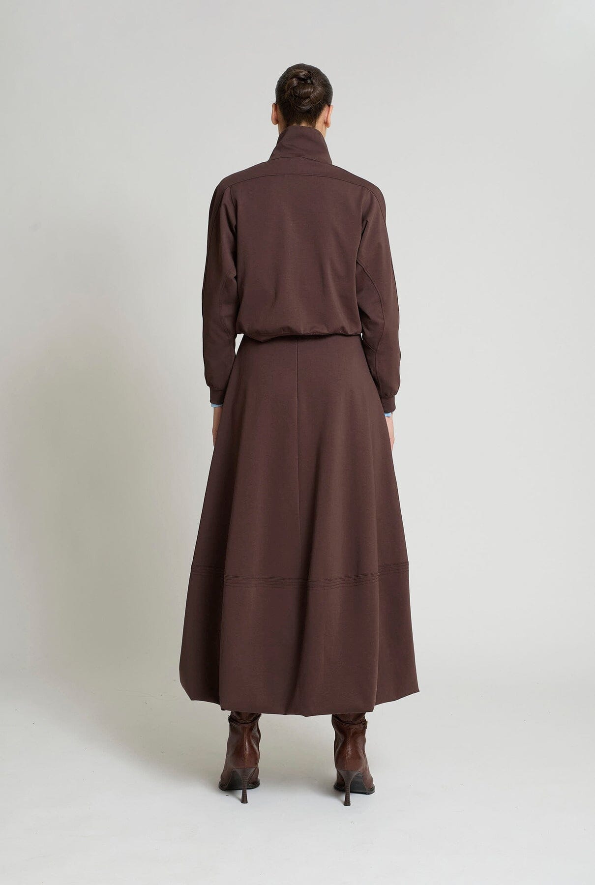 falda elena marron