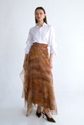 Falda larga organza