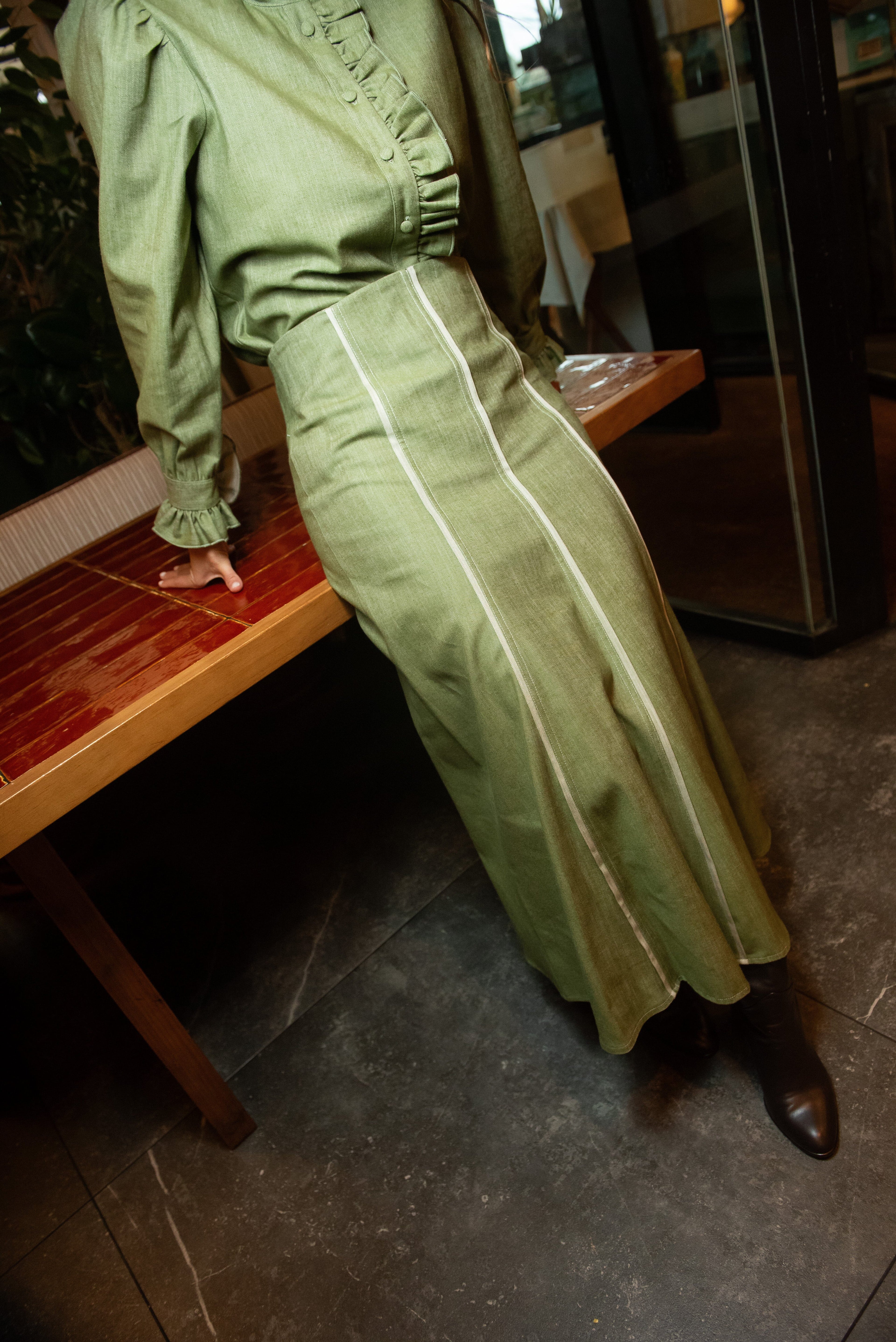 Falda Sirena Géminis Verde