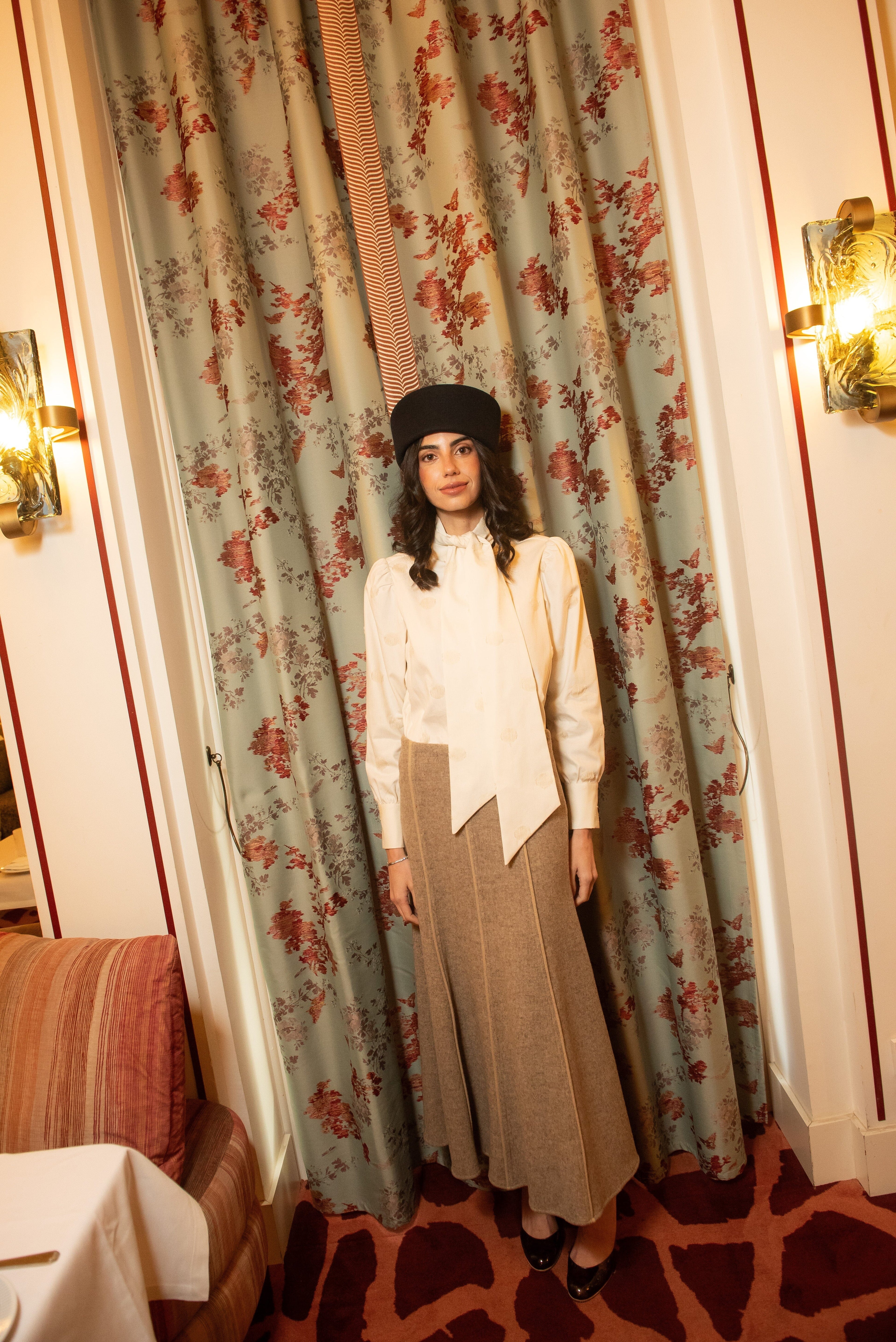 Falda Snowfall Lana Beige