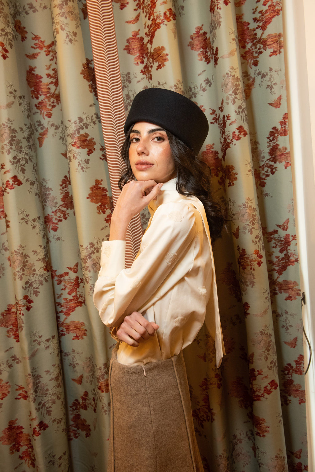 Falda Snowfall Lana Beige