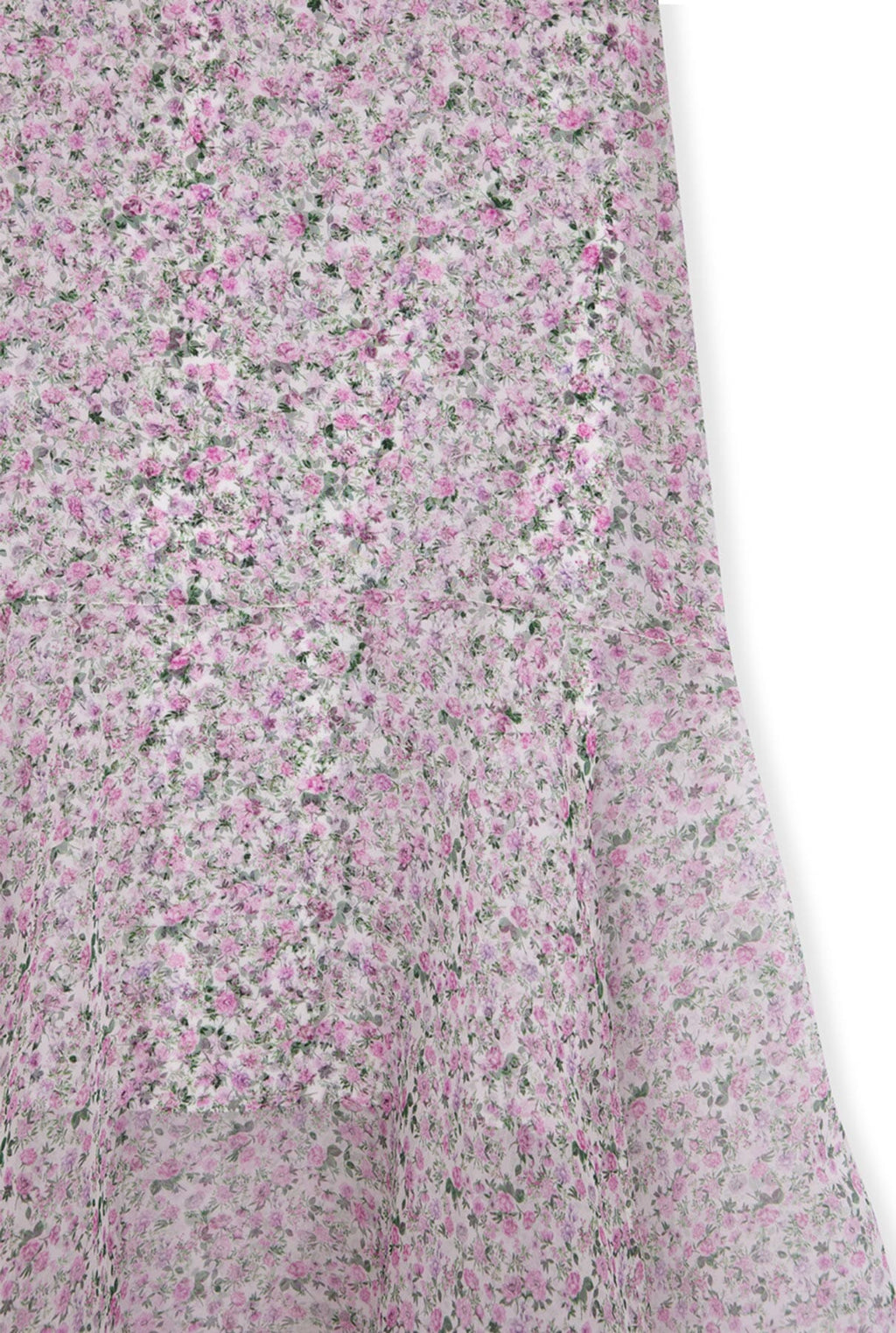 Floral print silk organza dress