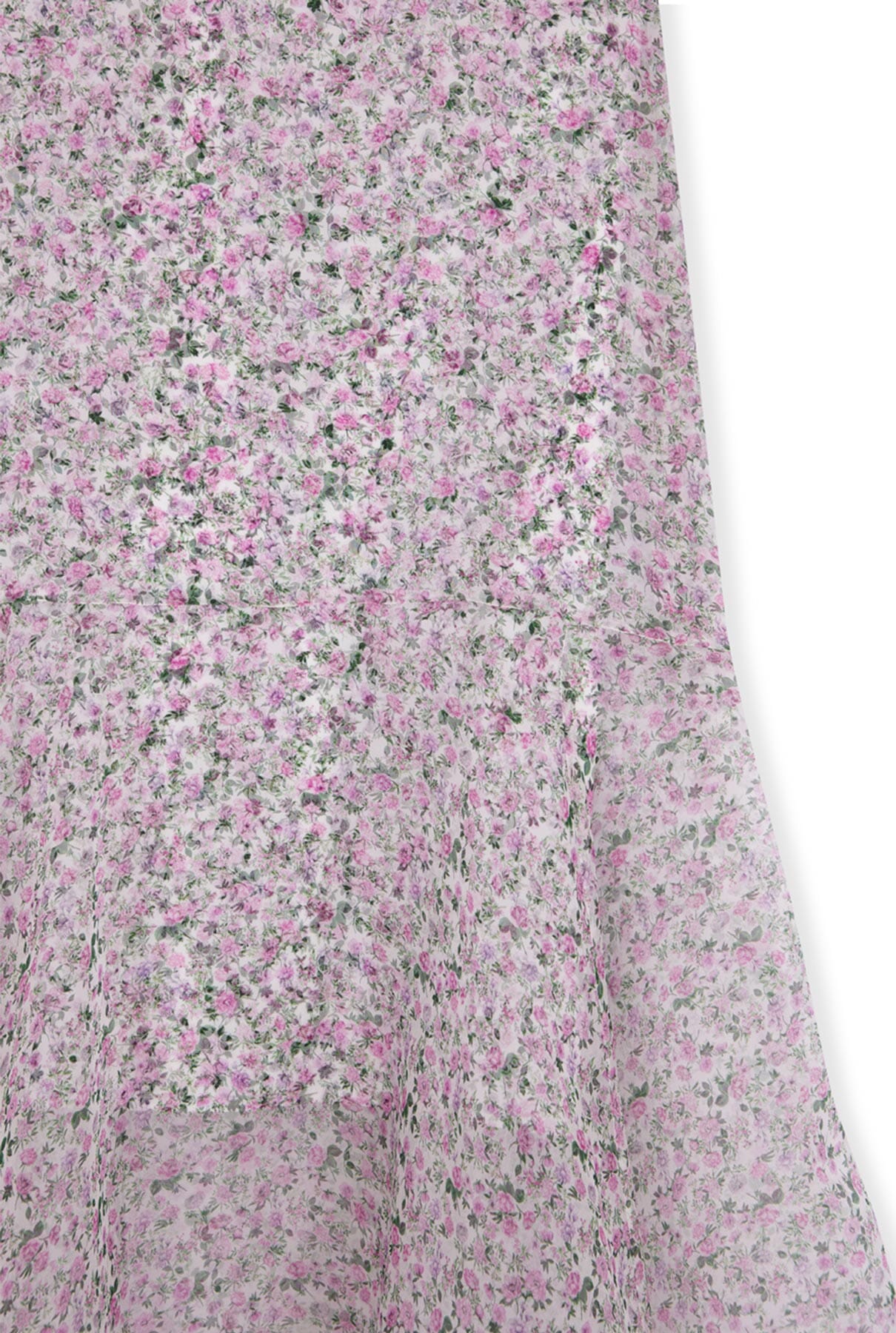 Floral print silk organza dress