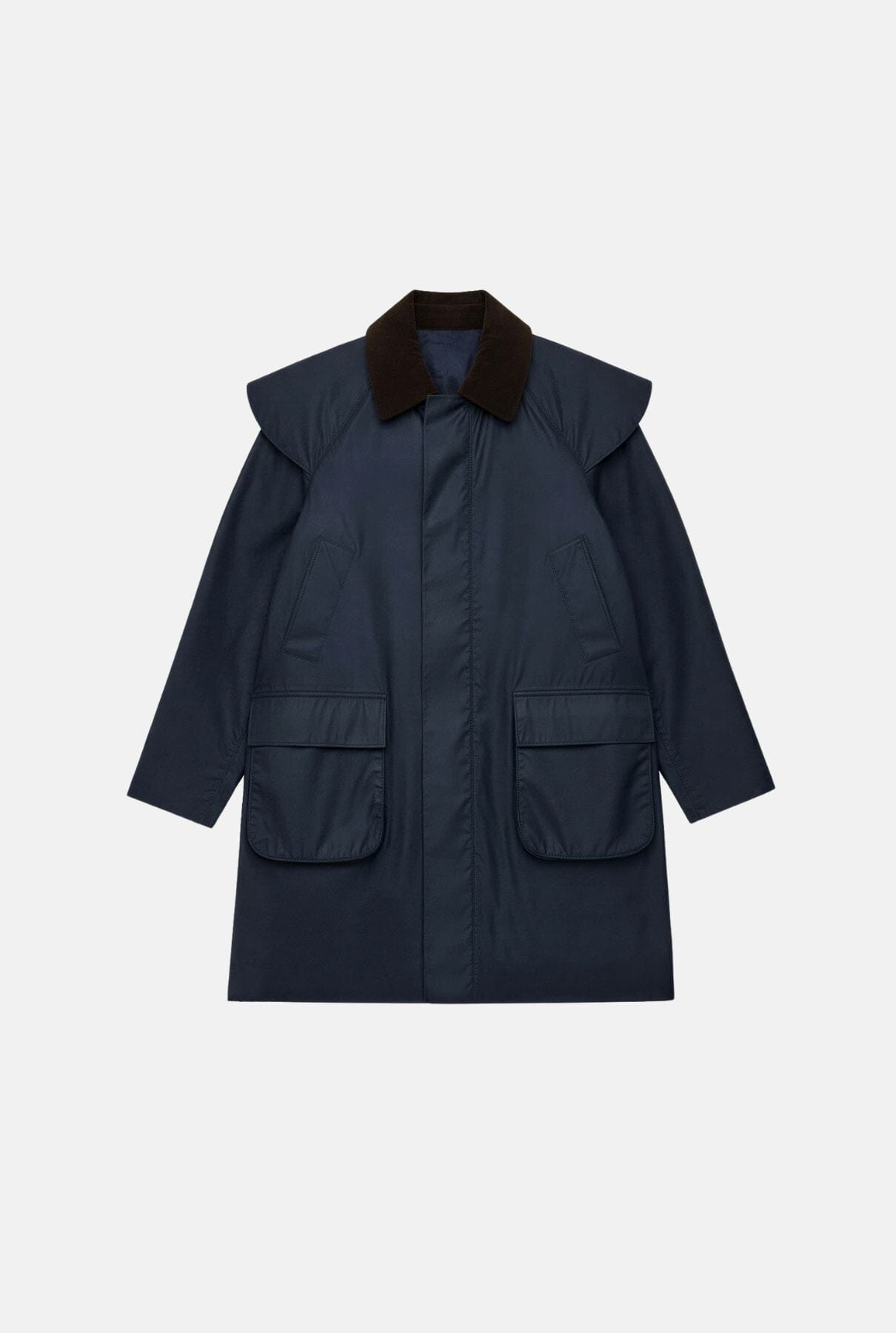 Gabardina corta azul impermeable Nessie
