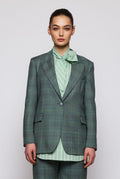 Blazer verde de cuadros lana