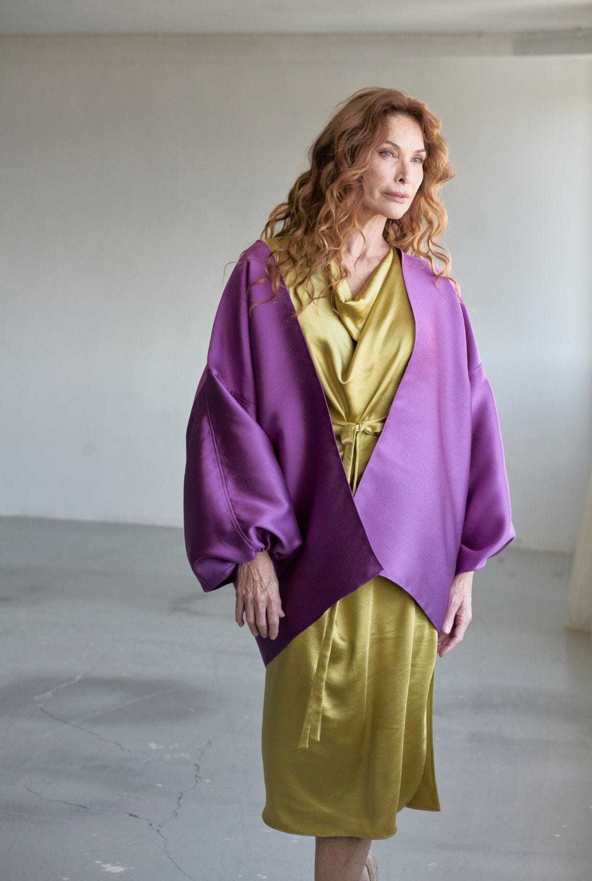 GRETA CHAQUETA CUADRADA MORADA
