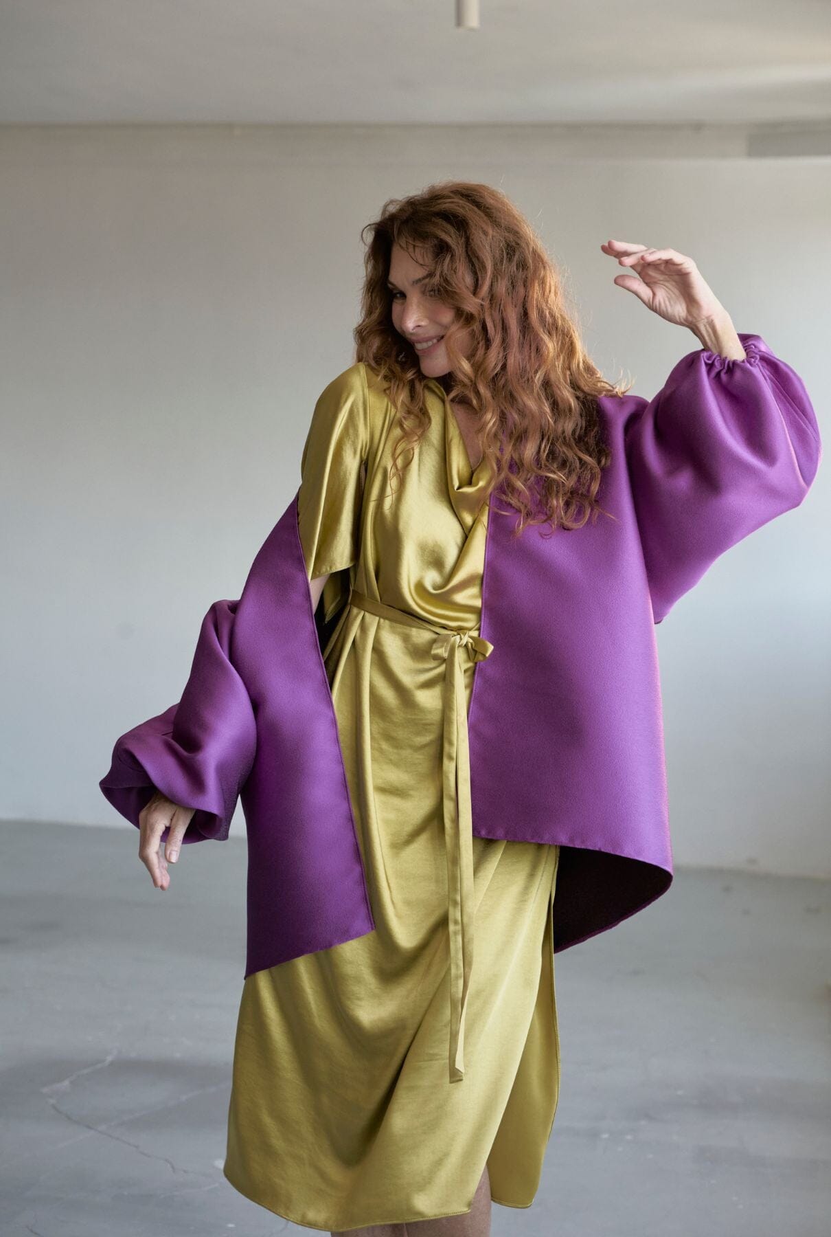 GRETA CHAQUETA CUADRADA MORADA
