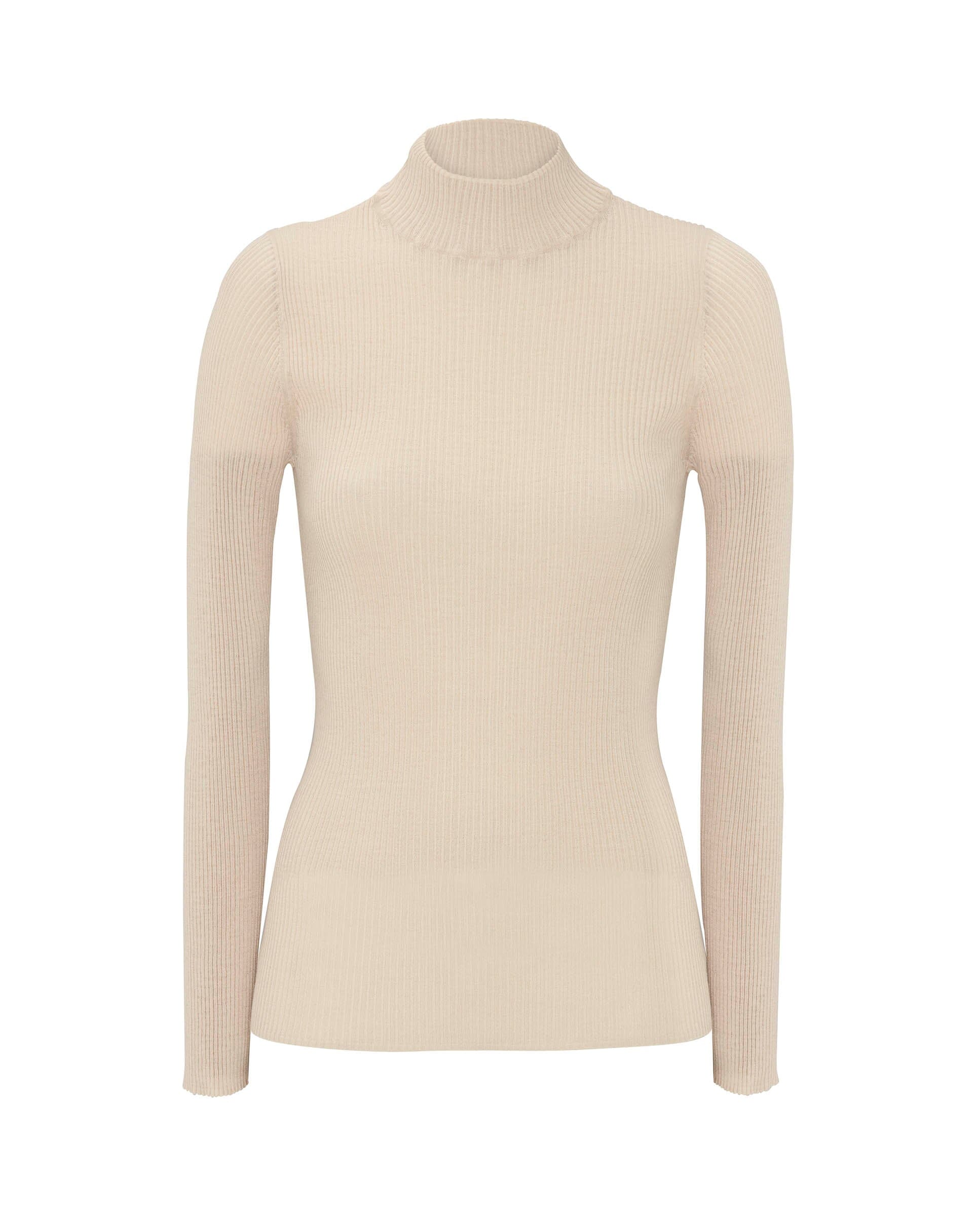 Jersey beige de canalé de lana