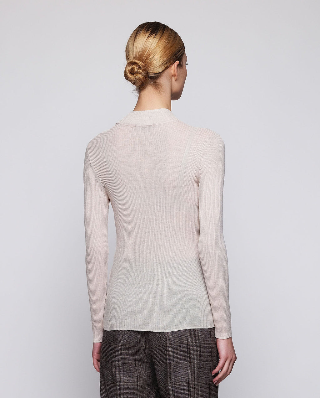 Jersey beige de canalé de lana
