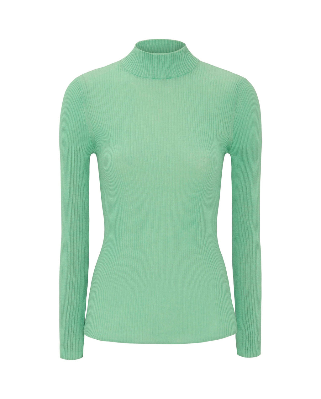 Jersey verde de canalé de lana