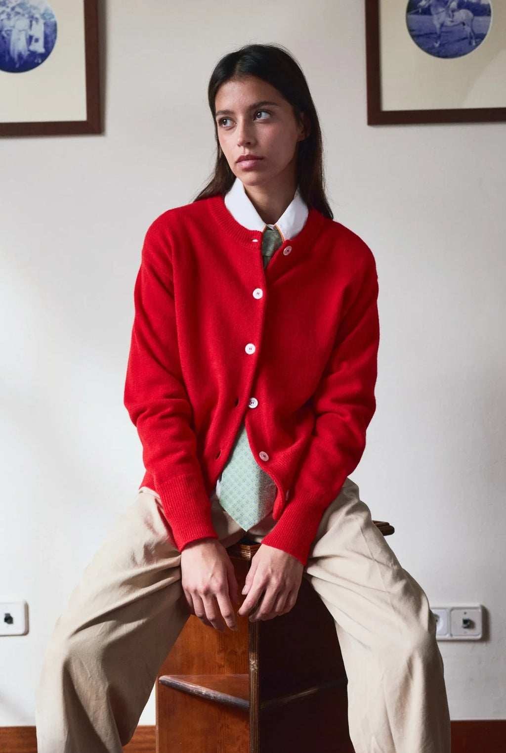 Kent Cardigan Red