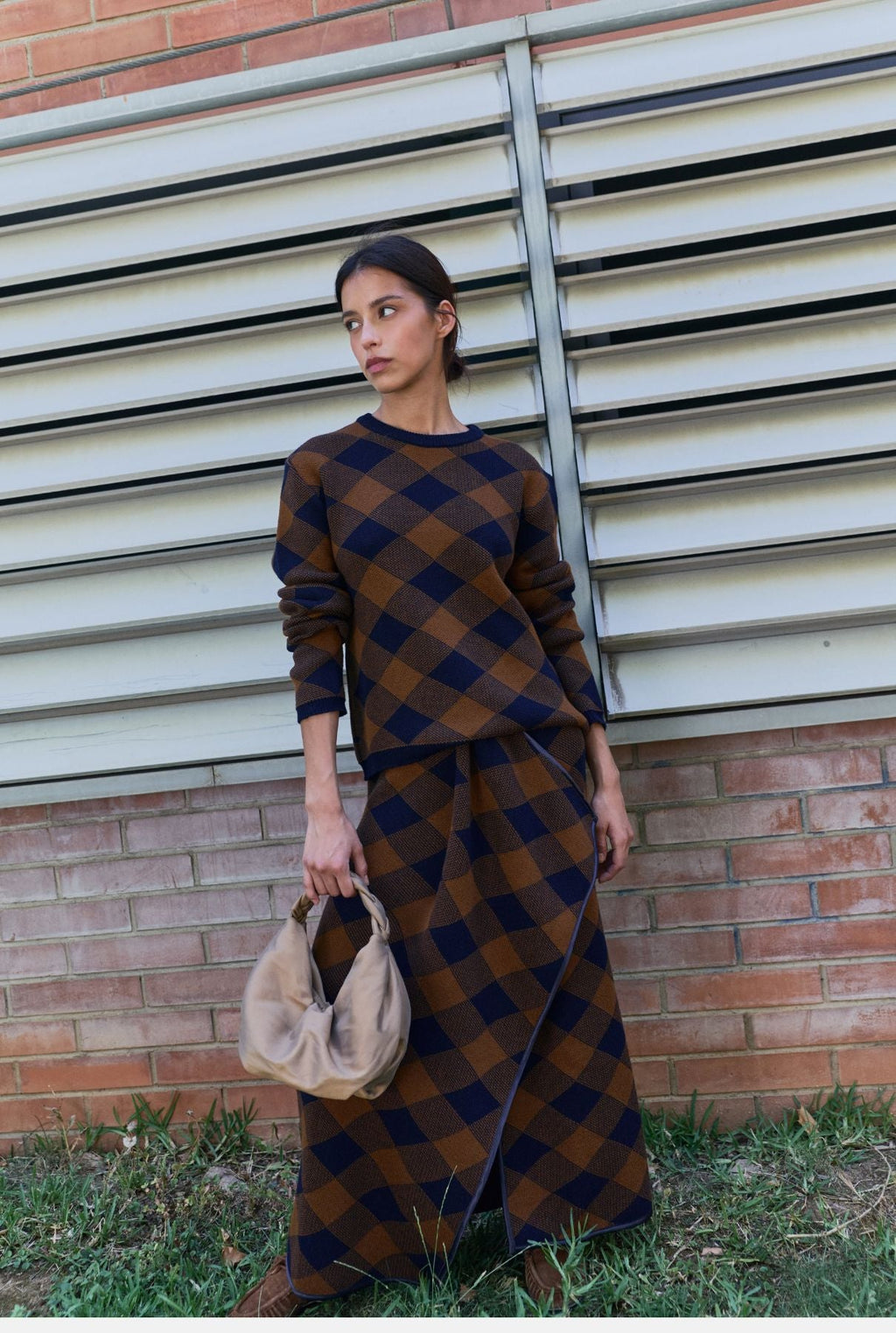 Lupe Crew Neck Argyle