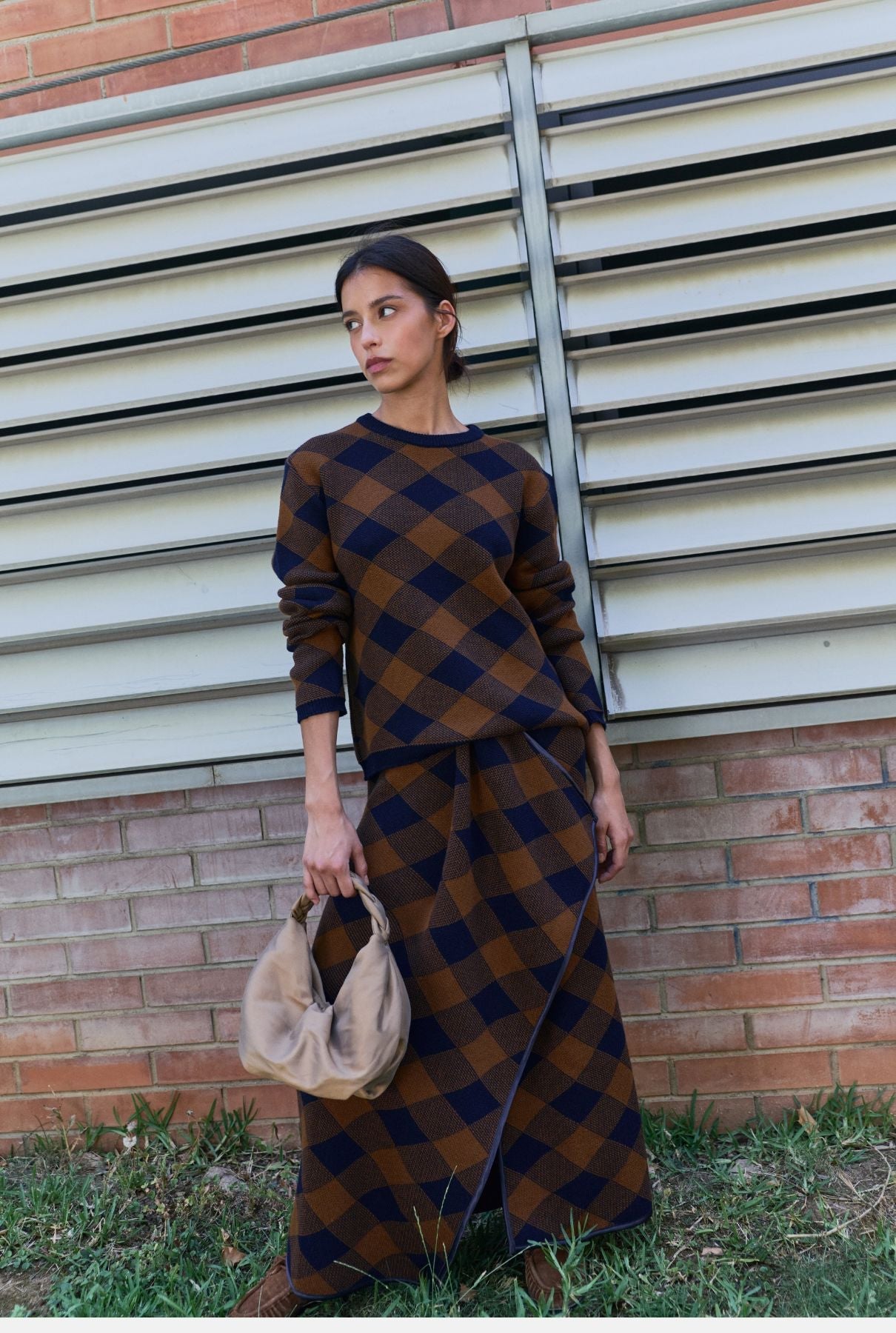 Lupe Crew Neck Argyle
