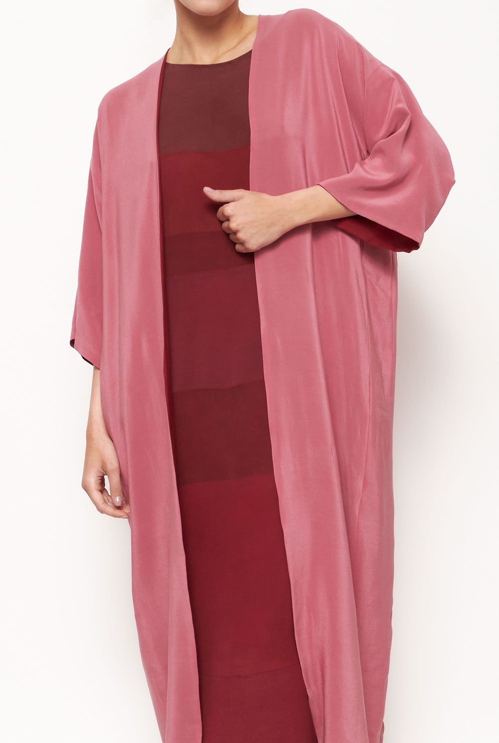 Abrigo Miss Niko reversible - rojo/rosa