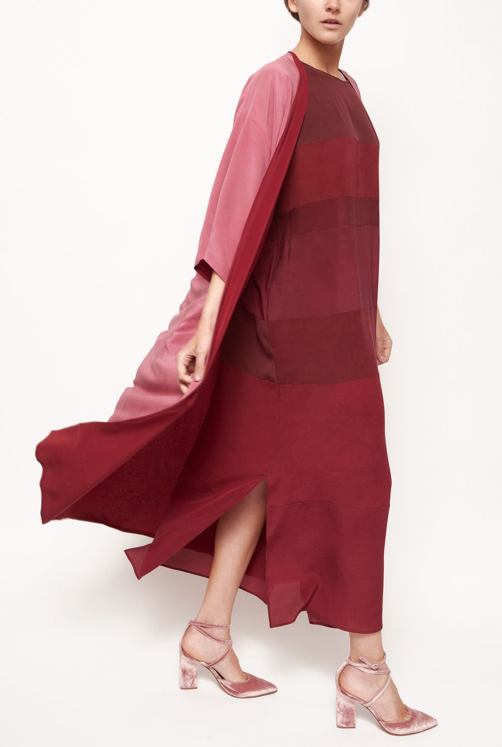 Abrigo Miss Niko reversible - rojo/rosa