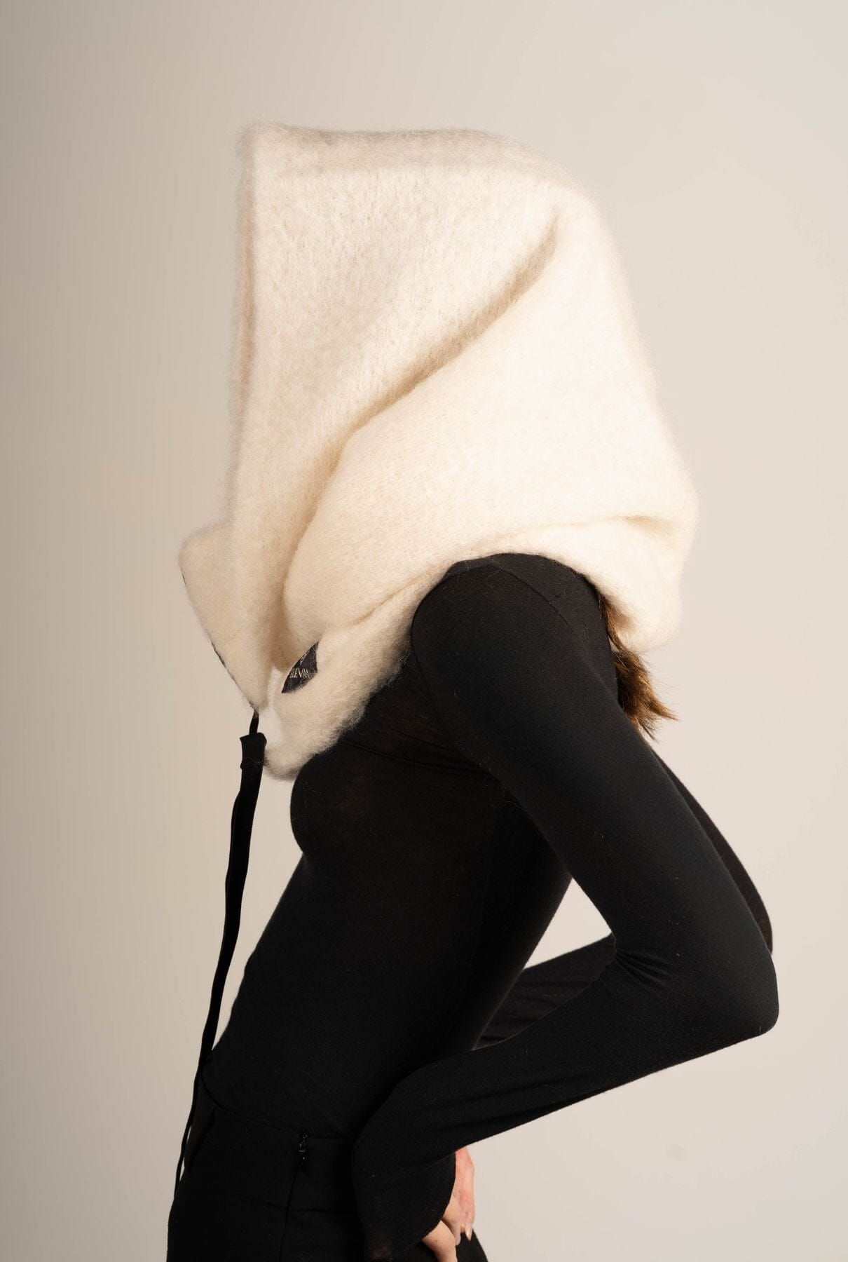 Natural Beige Mohair Balaclava