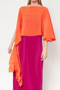 Olga Cape (Mottainai Silk Crepe) Orange
