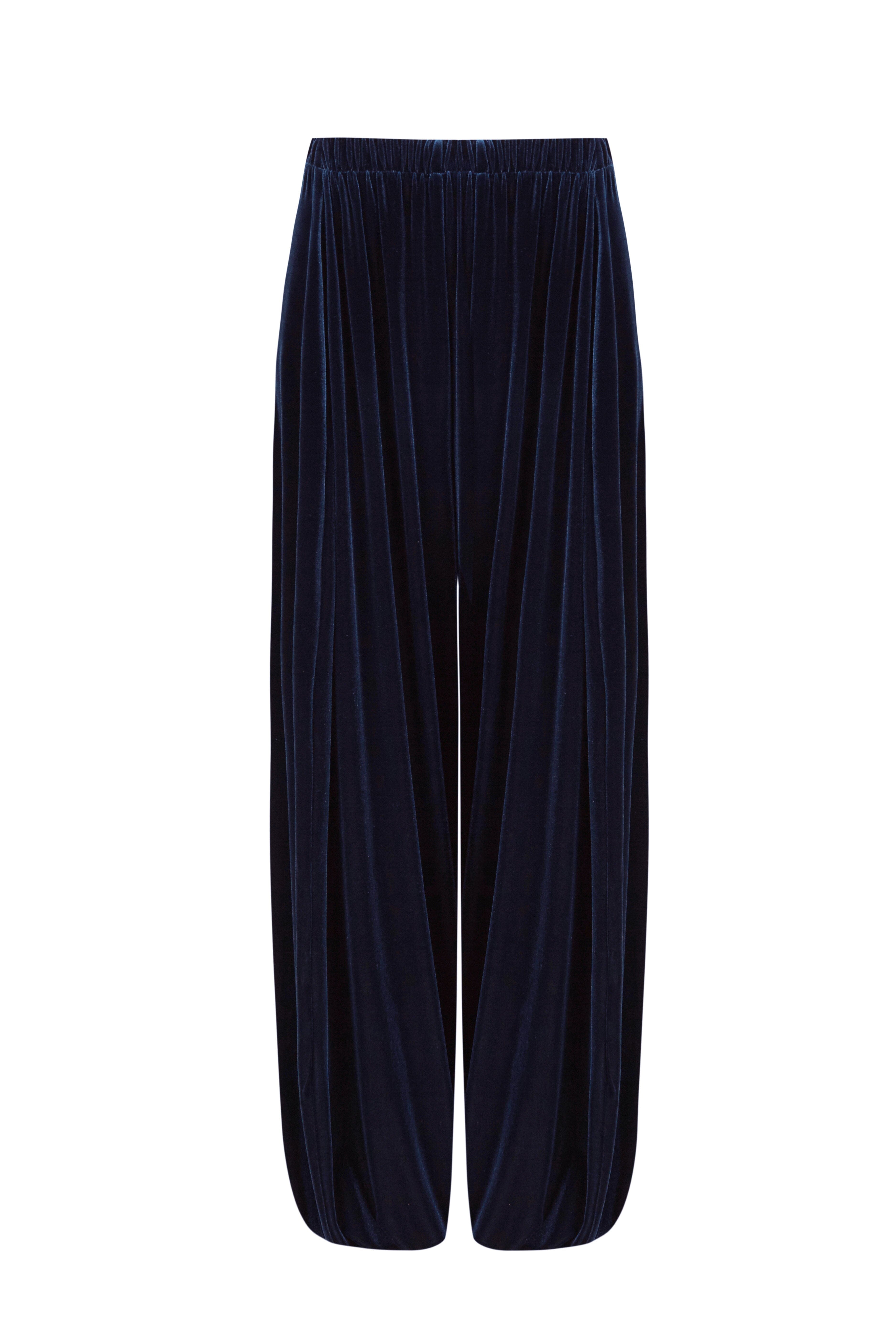 PANTALÓN BAGGY TERCIOPELO AZUL