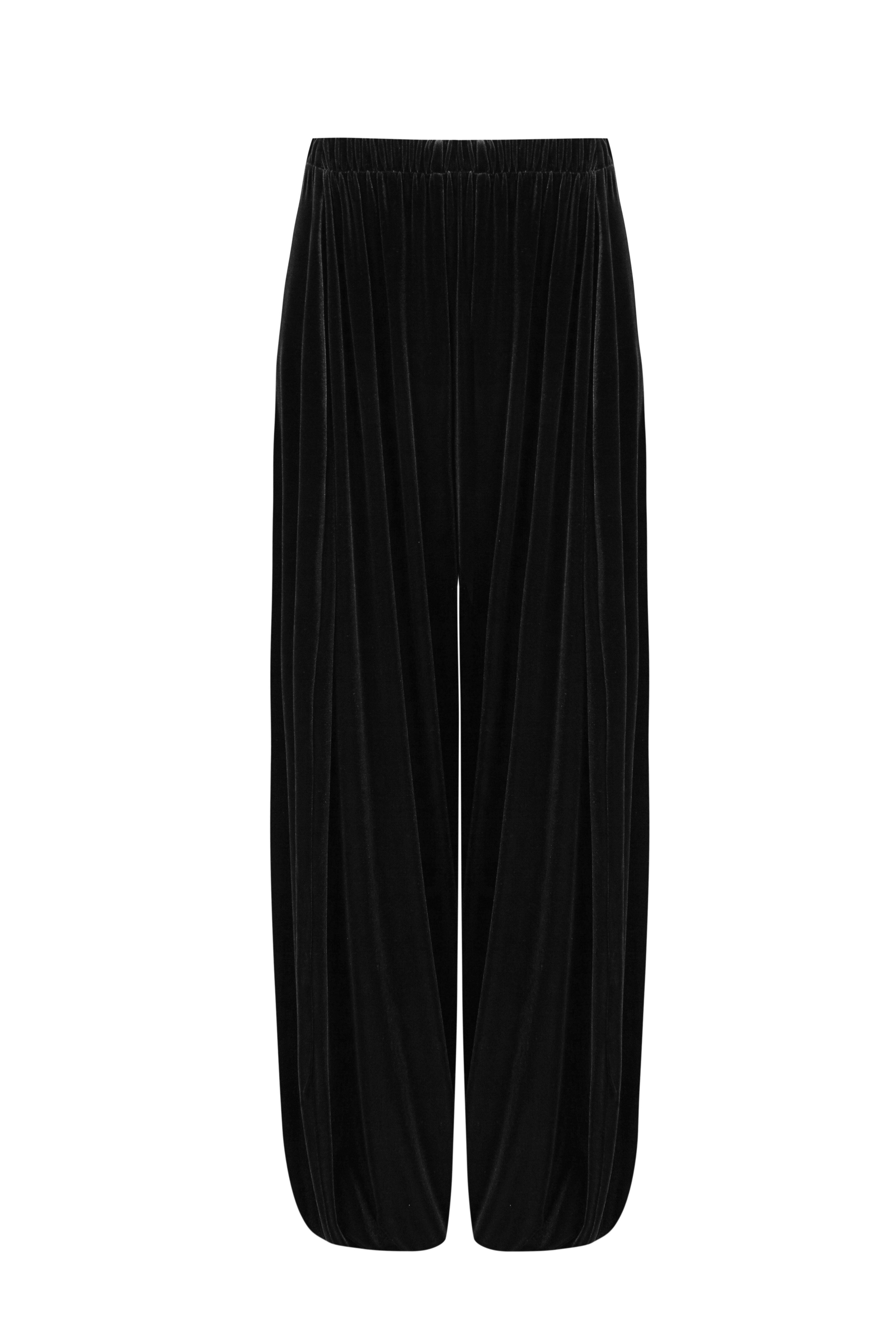 PANTALÓN BAGGY TERCIOPELO NEGRO