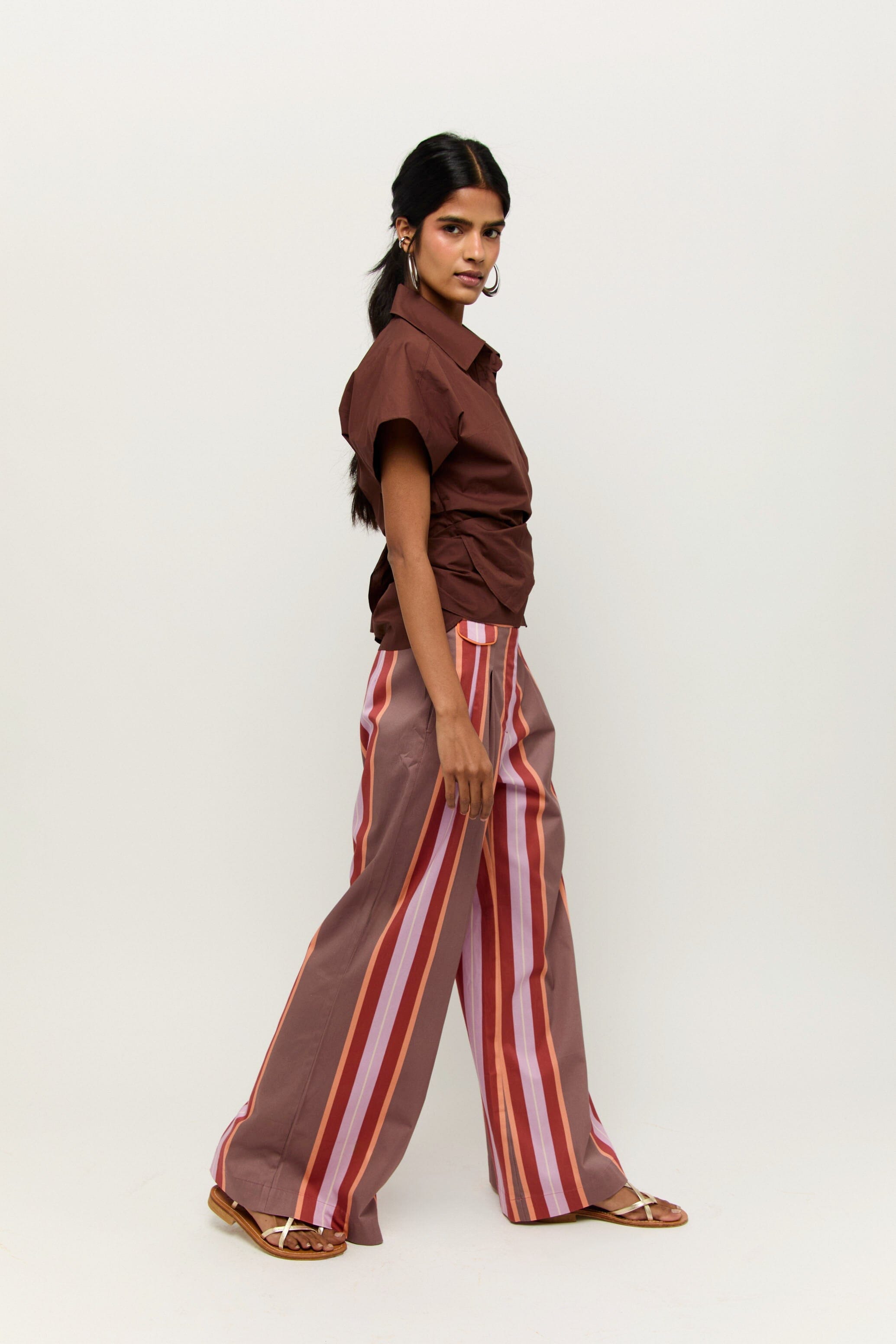 PANTALÓN BAYONA RAYAS NARANJA