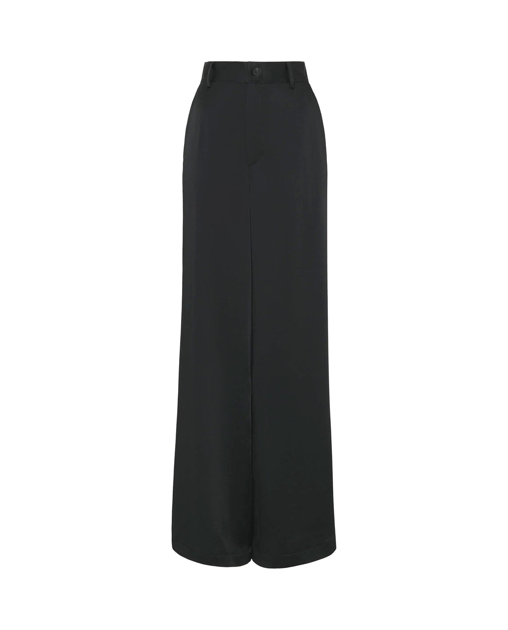 Pantalón de traje negro en satén