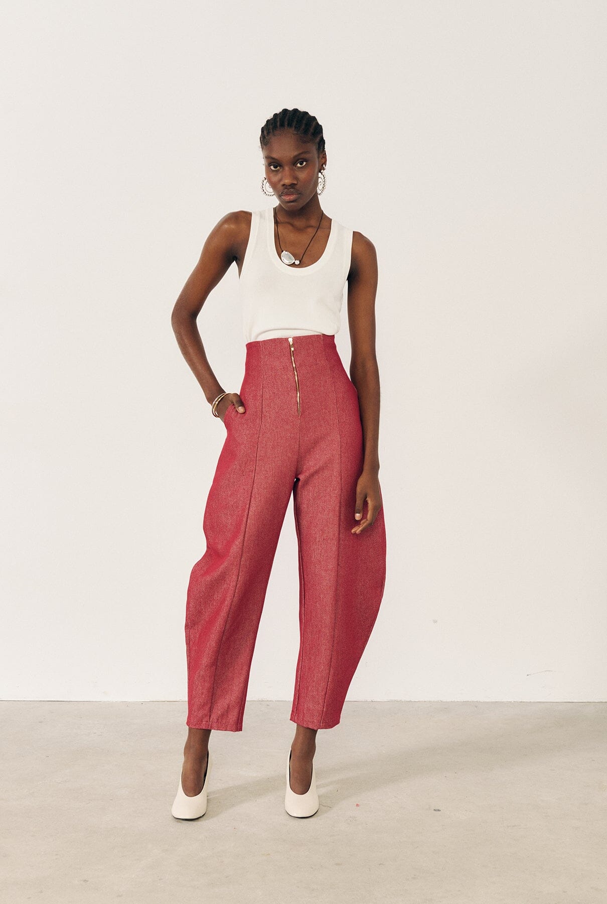 Pantalon globo rojo
