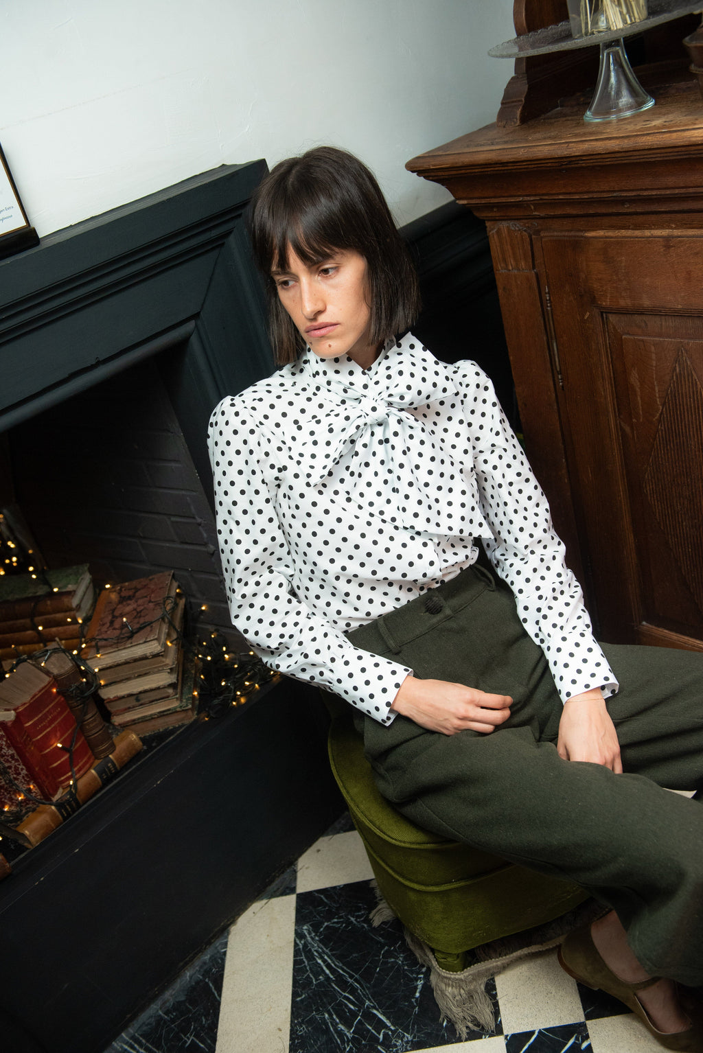 Pantalón Rivelin Lana Verde