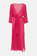 Abrigo Persefone seda - fucsia