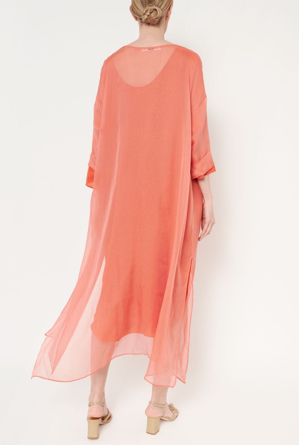 Abrigo Persefone seda - rosa