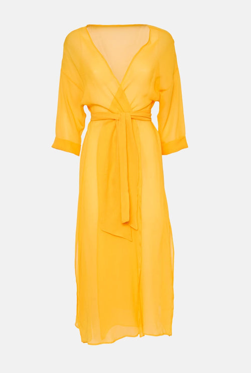 Abrigo Persefone seda - amarillo