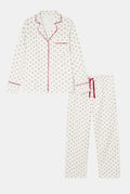 Pijama Mujer Burgundy Flowers