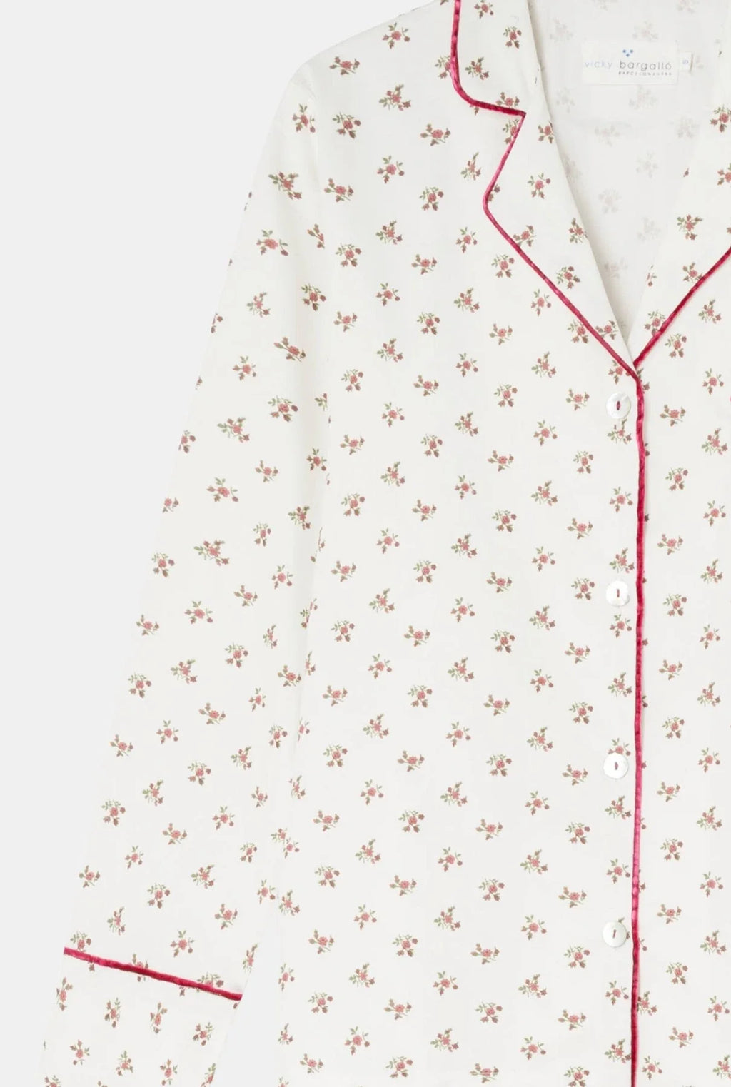 Pijama Mujer Burgundy Flowers