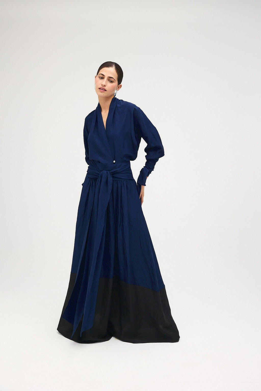PREORDER Falda Leandra Bicolor Marino